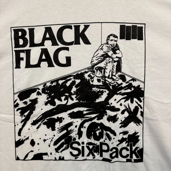 Black Flag Six Packs Punk Rock Band T-Shirt Size Extra Large - Picture 2 of 4